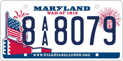 MD license plate 8AA8079