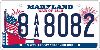 MD license plate 8AA8082