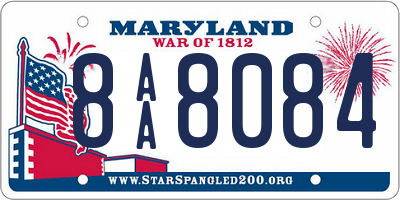 MD license plate 8AA8084