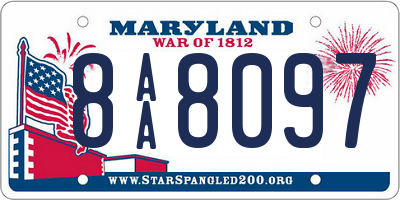 MD license plate 8AA8097