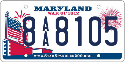 MD license plate 8AA8105