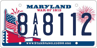 MD license plate 8AA8112