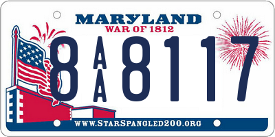 MD license plate 8AA8117