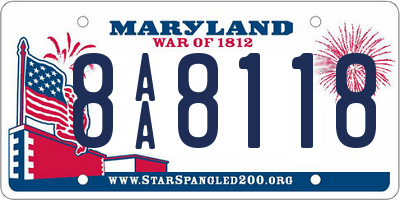 MD license plate 8AA8118