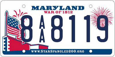 MD license plate 8AA8119