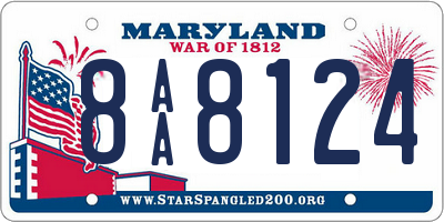 MD license plate 8AA8124