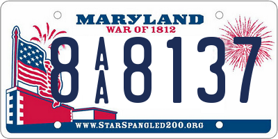 MD license plate 8AA8137