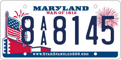 MD license plate 8AA8145