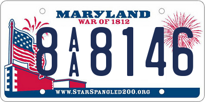 MD license plate 8AA8146