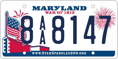 MD license plate 8AA8147