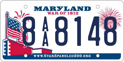 MD license plate 8AA8148