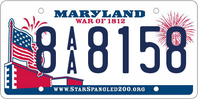 MD license plate 8AA8158