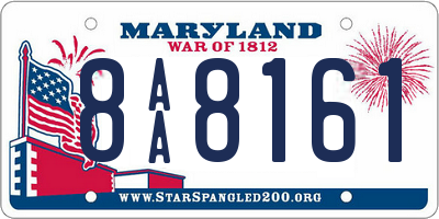 MD license plate 8AA8161