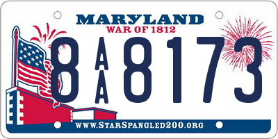 MD license plate 8AA8173