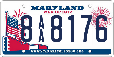 MD license plate 8AA8176