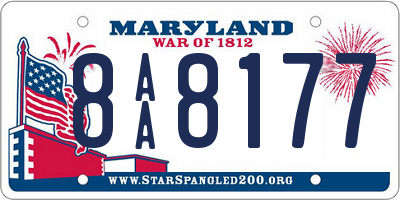 MD license plate 8AA8177