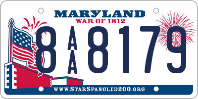 MD license plate 8AA8179