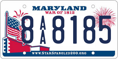 MD license plate 8AA8185