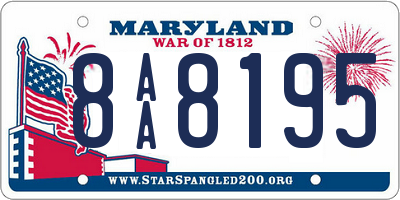 MD license plate 8AA8195