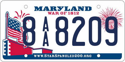 MD license plate 8AA8209