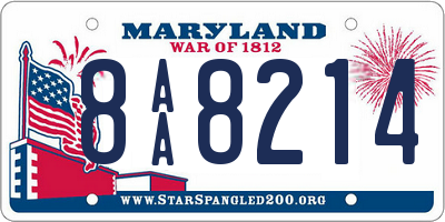 MD license plate 8AA8214