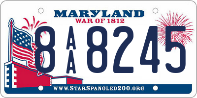 MD license plate 8AA8245