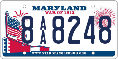 MD license plate 8AA8248