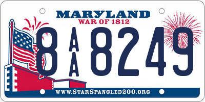 MD license plate 8AA8249