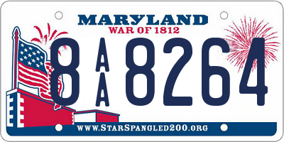 MD license plate 8AA8264