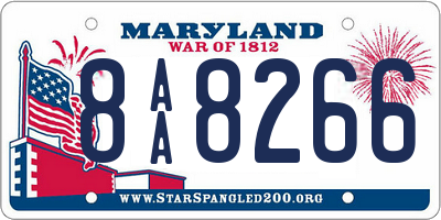 MD license plate 8AA8266