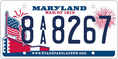 MD license plate 8AA8267