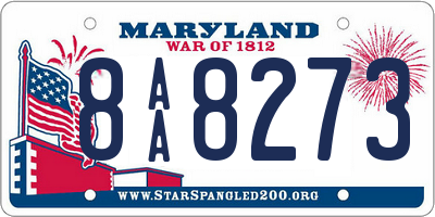 MD license plate 8AA8273