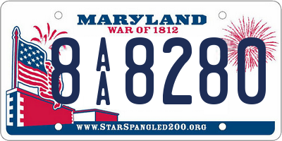 MD license plate 8AA8280