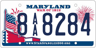 MD license plate 8AA8284