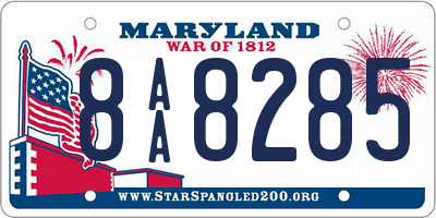 MD license plate 8AA8285