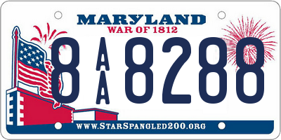 MD license plate 8AA8288