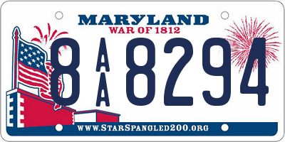 MD license plate 8AA8294