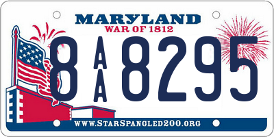 MD license plate 8AA8295