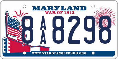 MD license plate 8AA8298