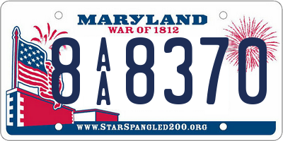 MD license plate 8AA8370