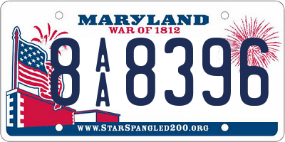 MD license plate 8AA8396
