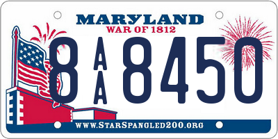 MD license plate 8AA8450