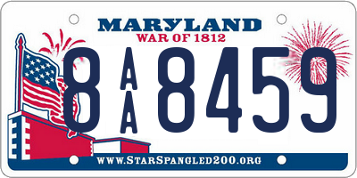 MD license plate 8AA8459