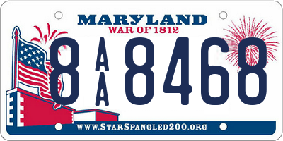 MD license plate 8AA8468