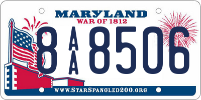 MD license plate 8AA8506
