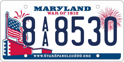 MD license plate 8AA8530