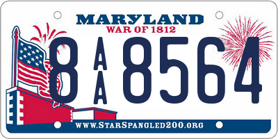MD license plate 8AA8564