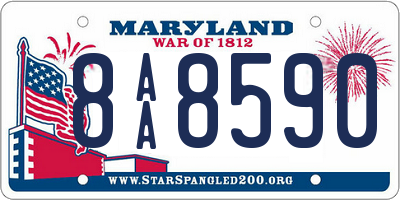 MD license plate 8AA8590