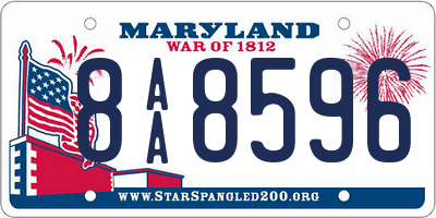 MD license plate 8AA8596