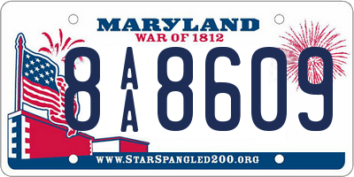 MD license plate 8AA8609